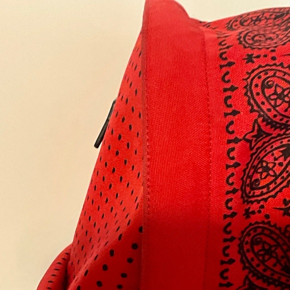 Coach #34855 Red Black Bandit Printed Canvas Campus Backpack main image 11